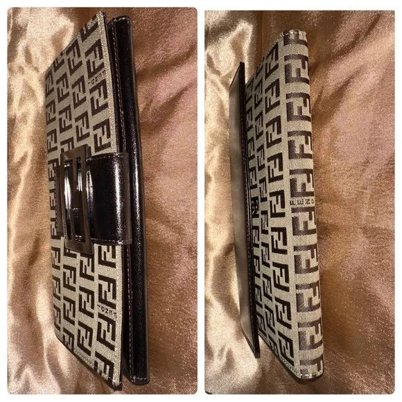 Authentic Fendi Vintage Zucca Donna Wallet in Beige - Picture 10 of 11